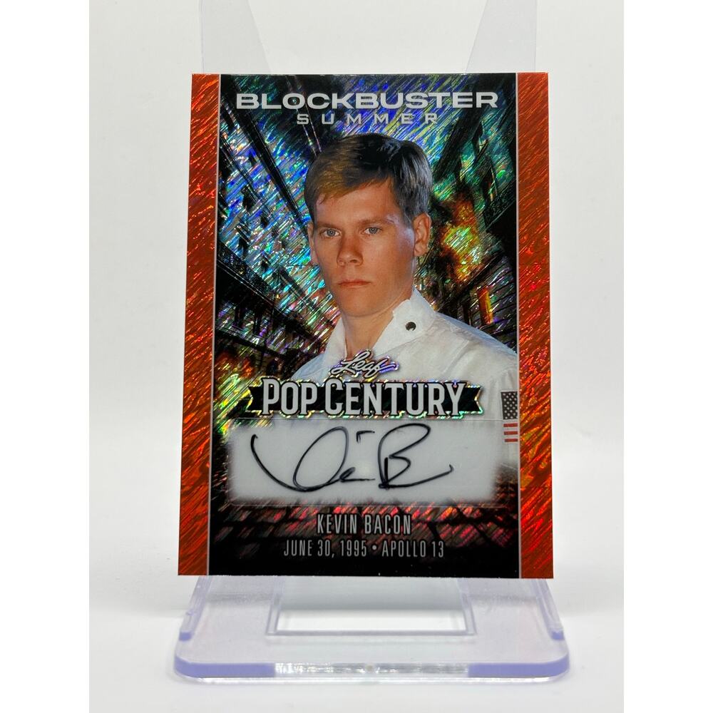 2025 Leaf Pop Century Kevin Bacon Summer Orange Shimmer Auto 1/1 SSP Apollo 13